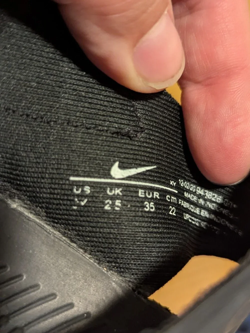 Nike Black Kid's Sport Slide Sandals with Perforated Upper, 3y